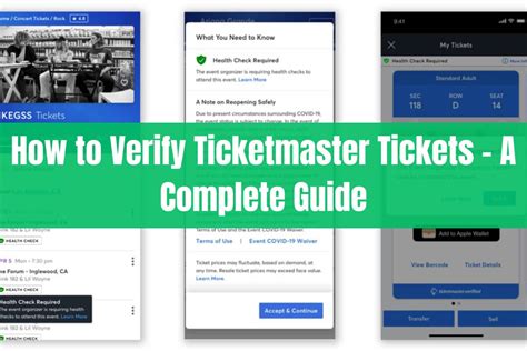 Verified Tickets by Ticketmaster .